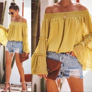 Vici Dreaming Swiss Dot Blouse